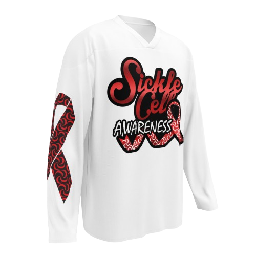 Sickle Cell Awareness Recycled Hockey Jersey