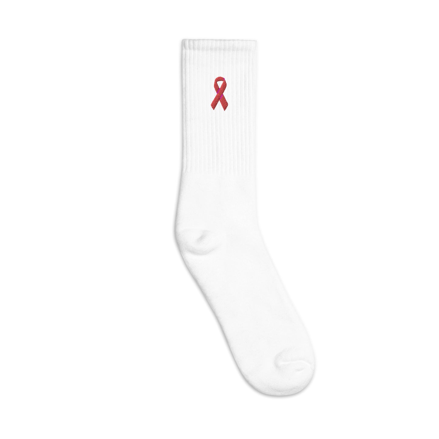 Sickle Cell Awareness Embroidered Socks