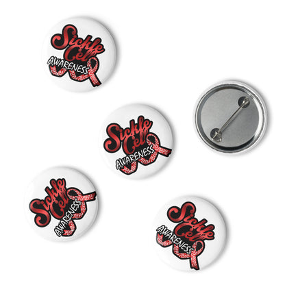 Sickle Cell Awareness Set Of Pin Buttons