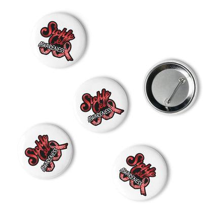 Sickle Cell Awareness Set Of Pin Buttons