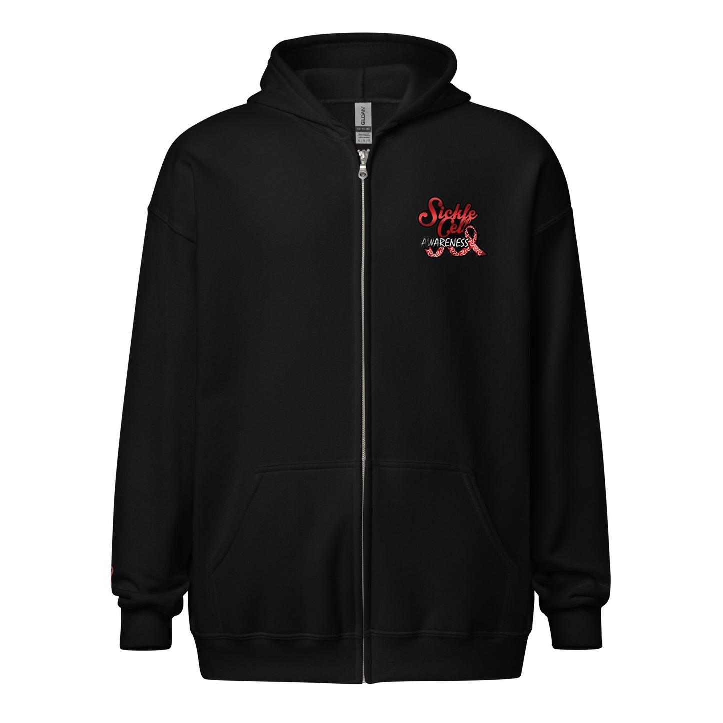 Sickle Cell Awareness Unisex Zip Hoodie